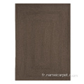 Tapis de salon tressé de couleur brune tapis